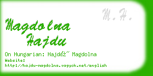 magdolna hajdu business card